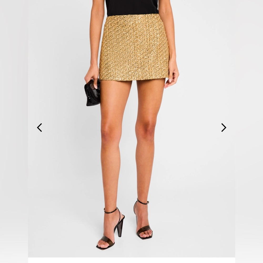 Alice & Olivia Rubi tweed mini skirt